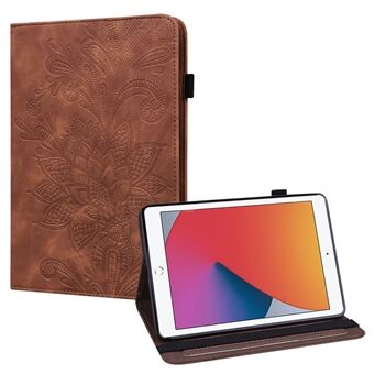 Wallet Stand Design Cover Imprint Flower Pattern Leather Tablet Case for iPad 10.2 (2021)/(2020)/(2019)