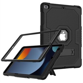 Contrast Color PC + TPU + Silicone Shockproof Anti-Drop Kickstand Design Tablet Cover Case for iPad 10.2 (2019)/(2020)/(2021)