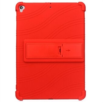 For Apple iPad 10.2 (2021) Well-protected Anti-scratch Soft Silicone Precise Cutouts Tablet Case Cover with Foldable Kickstand