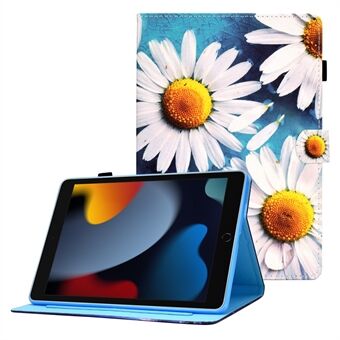 For iPad 10.2 (2021)/(2020)/(2019)/Pro 10.5-inch (2017)/Air 10.5 inch (2019) Pattern Printing Stitching PU Leather Magnetic Cover Card Slots Stand Protective Case