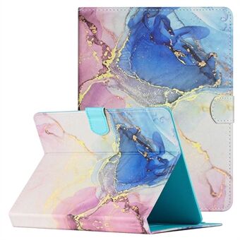 10-inch Tablet Universal PU Leather Case Stitching Marble Pattern Anti-scratch Protective Cover with Stand Card Holder