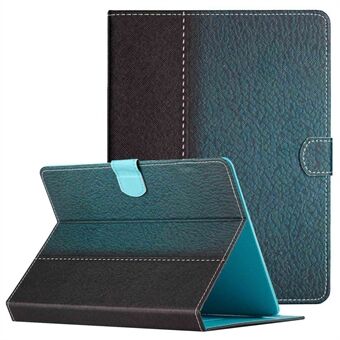 10-inch Tablet Protective Case Bi-color Splicing Stitching PU Leather Anti-scratch Cover with Stand Card Holder