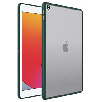 For iPad 10.2 (2021) / (2020) / (2019) Frosted Transparent Back Cover PC+TPU Contrast Color Tablet Case