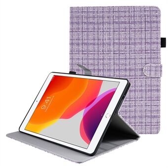 Protective Case for iPad 10.2 (2021) / (2019) / (2020) Case PU Leather Grids Pattern Tablet Cover with Stand