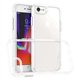 For iPhone 6 / 6s / 7 / 8 4.7 inch / SE (2020) / (2022) 9H Hardness Tempered Glass + Matte TPU Frame Phone Case Drop-proof Transparent Cover