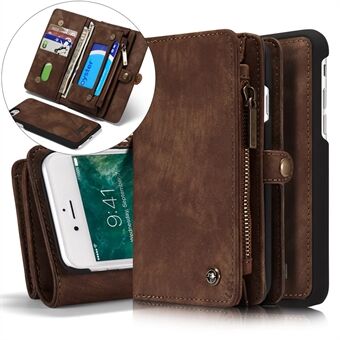 CASEME 008 Series 2-in-1 Multi-slot Large Capacity Wallet Vintage PU Leather Case for iPhone 7 / 8 / SE (2020) / SE (2022)