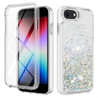 YB Quicksand Series-9 for iPhone SE (2022) / (2020) / 7 / 8 4.7 inch Liquid Glitter Sequins Full Cover TPU Case Phone Cover with PET Screen Protector