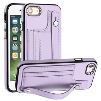 For iPhone SE (2020) / (2022) / 8 / 7 4.7 inch Kickstand Case YB Leather Coating Series-5 Card Holder TPU Phone Cover