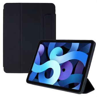 Detachable 2-in-1 Tablet Case for iPad Air (2022)/(2020), Trifold Stand PU Leather Cover Magnetic Absorption TPU + Acrylic Shell with Camera Frame