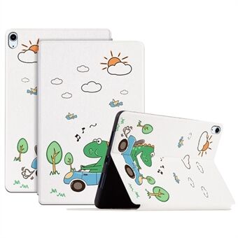 For iPad Air (2022)/(2020) Shockproof Stand Tablet Case Cartoon Pattern Printing PU Leather Auto Wake/Sleep Protective Cover