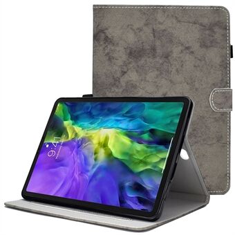 For iPad Pro 11-inch (2018) / (2020) / Air (2020) / (2022) Cloth Texture Tablet Case Solid Color PU Leather Anti-scratch Stand Flip Magnetic Cover with Card Holder