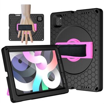 For iPad Pro 11-inch (2021) / (2020) / (2018) / iPad Air (2020) / (2022) Shockproof Kickstand EVA+PC Case Hand Strap Tablet Cover with Shoulder Strap