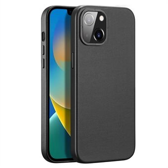 DUX DUCIS For iPhone 14 6.1 inch Grit-Series Compatible with MagSafe Wireless Charging Anti-wear Leather + PC + Aluminium Alloy Phone Case Cover