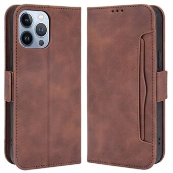 Multiple Card Slots Stand Phone Case for iPhone 14 6.1 inch, Anti-scratch Wear-resistant PU Leather Cover Wallet