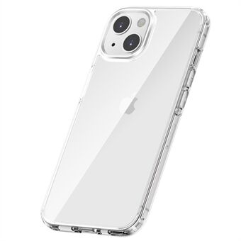 For iPhone 14 6.1 inch Crystal Clear Series PC+TPU Phone Case Transparent Back Shockproof Anti-drop Phone Cover