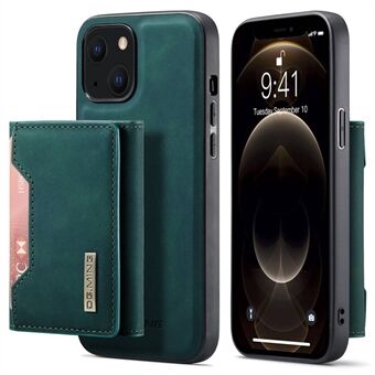 DG.MING M2 Series for iPhone 14 6.1 inch Shockproof Anti-fall Magnetic Absorption Kickstand Design Phone Case with Detachable Wallet