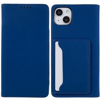 For iPhone 14 6.1 inch Anti-fall PU Leather Flip Case Wallet Stand Auto Magnetic Closed Skin-touch Shockproof Phone Cover