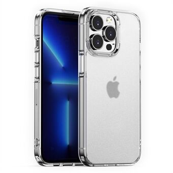 For iPhone 14 6.1 inch Anti-Scratch Slim Case PC+TPU Hybrid Matte Translucent Shell Shockproof Phone Cover