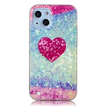 Marble Pattern IMD TPU Case for iPhone 14 6.1 inch, Drop-proof Protective Mobile Phone Cover