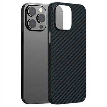 AZEADA Kevlar Series for iPhone 14 6.1 inch, Carbon Fiber Texture Hard PC Phone Case Protective Phone Back Cover