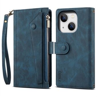 Star Series For iPhone 14 6.1 inch Phone Wallet Cover Multi-functional Zipper Pocket Shockproof Cell Phone Case