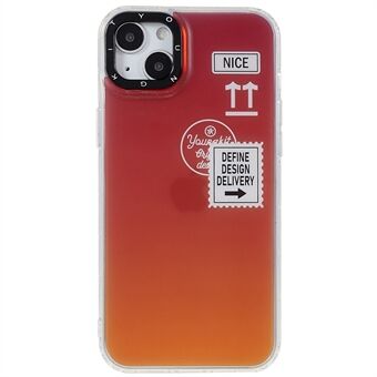 Drop-proof Phone Case For iPhone 14 6.1 inch, Laser IMD Pattern Printed Acrylic+TPU Cellphone Back Cover