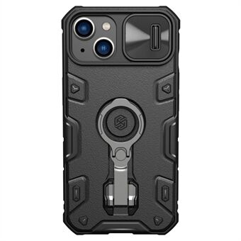 NILLKIN for iPhone 14 CamShield Armor Pro Magnetic Phone Case Ring Holder Back Cover Kickstand with Sliding Camera Cover