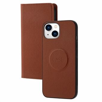 For iPhone 14 Ultra-thin Detachable Drop-proof Magnetic Clasp Leather Wallet Phone Case Shell