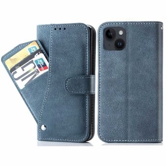 Retro PU Leather Phone Case for iPhone 14, Rotating Card Slots Holder Stand Wallet Phone Cover