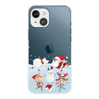 Christmas Phone Case for iPhone 14, Stylish Pattern Printing Anti-scratch Soft TPU Back Cover