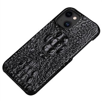 Hard PC Genuine Leather Case for iPhone 14 Anti-Fall Phone Case Crocodile Texture Protective Cover