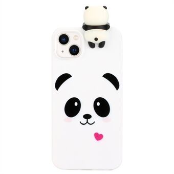 Soft TPU Case for iPhone 14, Pattern Printing Anti-scratch Phone Cover with 3D Animal Figure