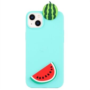 3D Cartoon Figure Design Case for iPhone 14, TPU + Silicone Drop-proof Hybrid Phone Cover