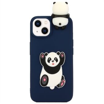 YX Series For iPhone 14 TPU + Silicone Flexible Phone Back Case Cute 3D Cartoon Design Drop-proof Cover