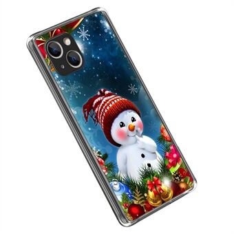 For iPhone 14 Christmas Series Pattern Printing Soft TPU Phone Protective Cover Back Case