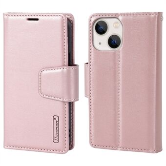 HANMAN Miro2 Series for iPhone 14 PU Leather Folio Flip Wallet Case Detachable Stand Magnetic Phone Cover