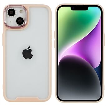 Thickend Phone Case for iPhone 14 , Electroplating Lens Frame TPU + Acrylic Protective Phone Cover