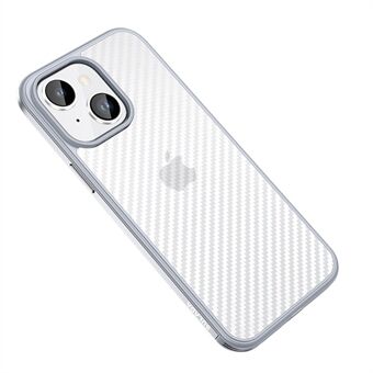 SULADA for iPhone 14 Carbon Fiber Texture Drop-proof Phone Case with Metal Frame Cell Phone Cover