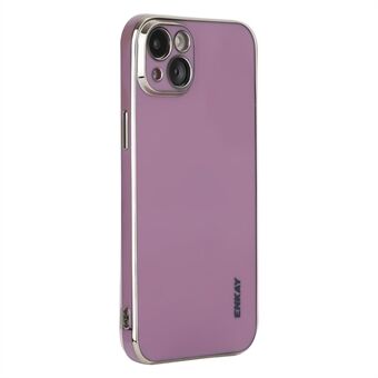 ENKAY HAT PRINCE For iPhone 14 Soft TPU Electroplating Edges Anti-Scratch Case Precise Cutout Camera Protection Shockproof Phone Cover