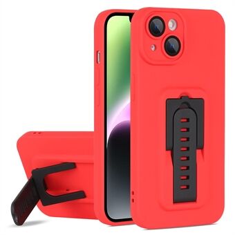 Hard PC+TPU Phone Cover for iPhone 14 , Adjustable Kickstand Phone Case Shell with Glass Camera Film