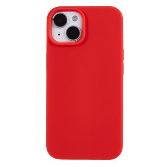 For iPhone 14 Scratch Proof Liquid Silicone Phone Case Back Protective Cover with Soft Lining