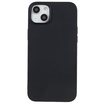 Soft TPU Phone Case for iPhone 14 / 13 , Matte Finish Anti-scratch Cell Phone Back Cover - Black