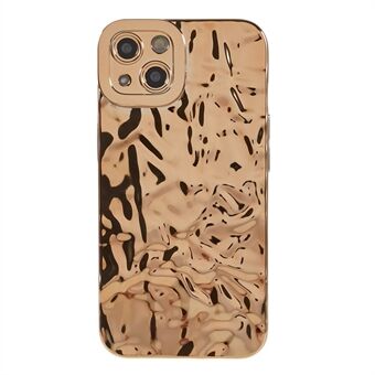 Anti-scratch Phone Case for iPhone 14 , Electroplating Wrinkled Uneven Soft TPU Cover