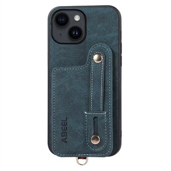 ABEEL Style 03 For iPhone 14 PU Leather+TPU+PC Protective Cover Card Holder Kickstand Phone Case