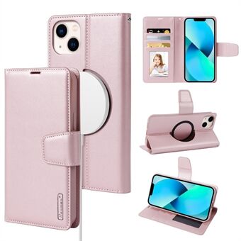 HANMAN Mini Series Magnetic Case for iPhone 14 , Wallet PU Leather Stand Cover Compatible with MagSafe