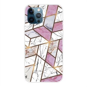 For iPhone 14 Pro 6.1 inch Abstract Marble Pattern Case Soft TPU Anti-Scratch Protective IMD Phone Cover