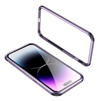 Le-Lock Series Anti-Drop Bumper Case for iPhone 14 Pro Metal Slim Frame Case Shockproof No-Back Protective Cover