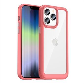 TPU + Acrylic Clear Phone Case for iPhone 14 Pro 6.1 inch, Stylish Anti-drop Anti-fingerprint Cellphone Back Cover