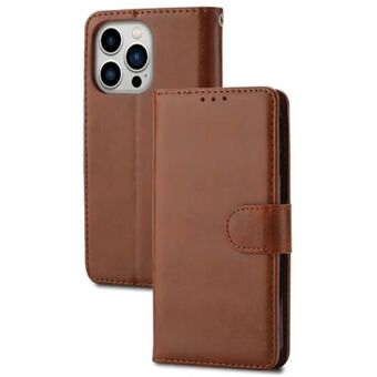 For iPhone 14 Pro 6.1 inch Shockproof Phone Case Crazy Horse Texture PU Leather Flip Wallet Stand Protective Phone Cover