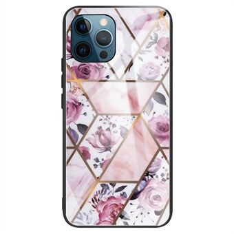 For iPhone 14 Pro 6.1 inch Pattern Printing Tempered Glass + TPU Case Anti-scratch Protective Phone Cover